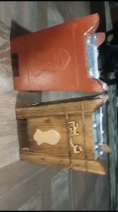 Tempat dupa Mabkara Kayu jati mini tungku buhur wadah dupa prapen gaharu makbarah kayu mini