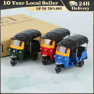 1:43 Mini Alloy Tricycle Retro Model Car Diecast Model Cake Ornaments Toys Pull Back Vehicle Simulation Gifts Toys Boys
