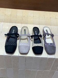 Soft Flat Square Head Elegant Slippers