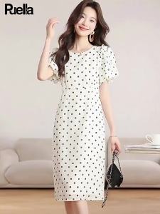 puella | Summer White Polka Dot Dress