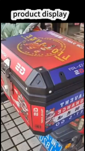 【GOOD LUCK】 45L Waterproof Box Motorcycle Helmet Storage With Backrest Cushion & Lining