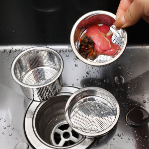 Anglebabylife Kitchen Sink Filter Stainless Steel Mesh Sink Strainer Filter