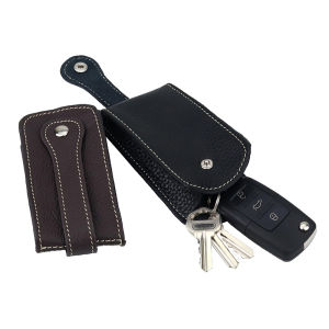 European American Retro Design Multifunctional Key Storage Bag Selected First Layer Cowhide Material Support Waist-Hanging Wearing and Can Hold Car Remote Control Mens Universal Style