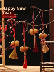 New Year Decorations Lucky Charm Hanging Ornament Horse Year Wind Chimes Home Entrance Gourd Festive Atmosphere Setup Accessories