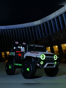 Rechargeable Kids Electric Ride On Off-Road Toy Car Remote Control LED Lights Music Double Door Large Battery Ride On Vehicle for Toddler Boys Girls Indoor Outdoor Use Gift
