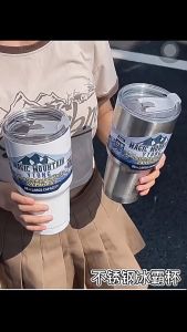 Ly giữ nhiệt cao cấp Inox 304 2 lớp Cốc nước giữ nhiệt 10-12 tiếng Tặng kèm Ống hút Túi xách Dung tích 900ml