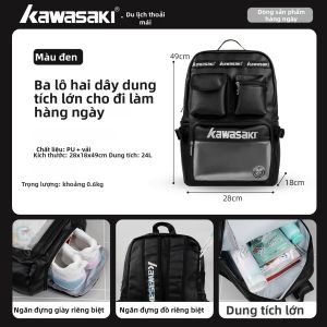 Kawasaki | Túi Đựng Vợt Chống Thấm Nước Dung Lượng Lớn Có Ngăn Giày