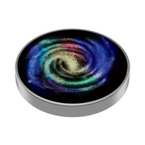 Colorful Glowing Galaxy Starry Sky Stress Relief Gyro Stainless Steel Toy Fingertip Gyro Cosmic Night Light Desktop Rotation