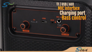 ZQS 8118 Bluetooth Speaker Trolley Super Bass Portable Wireless Karaoke Music Player with FM/USB/MIC