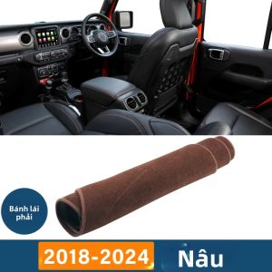 Tấm Che Nắng Taplo Xe Jeep Wrangler JL Bằng Vải Flannel Phụ Kiện Nội Thất Ô Tô Dành Cho Các Mẫu Xe 2018-2025 Bảo Vệ Mặt Táp-lô.