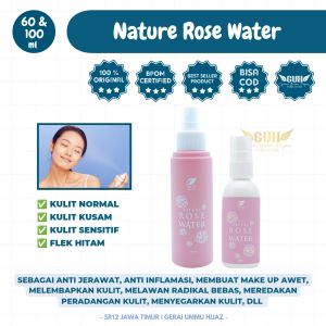 Nature Rose Water Sr12 / Melembabkan Kulit Wajah / Membantu Make Up Tahan Lama / Menyegarkan Kulit [Rci]
