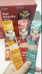 LDECO 60pcs Premium Natural Cat Treats | Grain Free Wet Cat Food with Real Meat | Healthy Low-Calorie Snacks for Cats | Tuna & Chicken & Salmon | 猫条 宠物零食