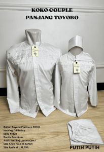KEMKO KOKO COUPLE LENGAN PANJANG WARNA PUTIH MOTIF BORDIR MEWAH DAN ELEGANT