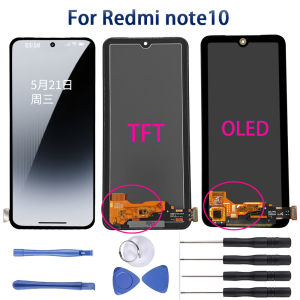 Super OLED For Redmi Note 10 4G LCD Display M2101K7AG Screen Digitizer For Xiaomi Redmi Note 10S M2101K7AI LCD Replace