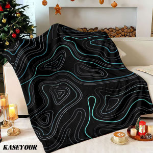 Beast Kingdom | Neon Contours Winter Summer Flannel Blanket Throw Fleece Soft Fuzzy Plush Cozy Fleece Blankets for Sofa Ideal Gifts