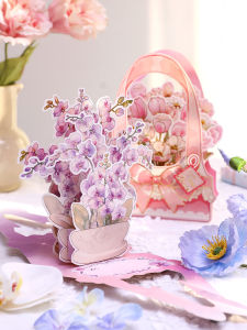 3D Floral Bouquet Greeting Card Handmade Birthday Decoration Creative DIY Teachers Day Mothers Day Festival Supplies