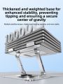 RIKSOIN | 360° Rotatable Adjustable Height Aluminum Laptop Stand. 
