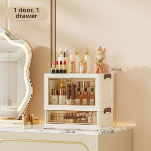 MLZH | Cosmetic Storage Box Drawer Organizer Double Door