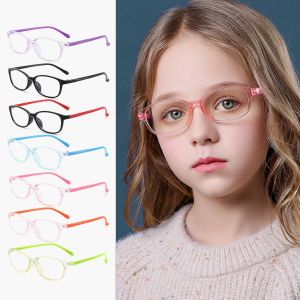 Tamia Fashion Transparent Anti Radiation Glasses for Kids Anti Blue Lens Computer Eyewear Replaceable Protection Lens