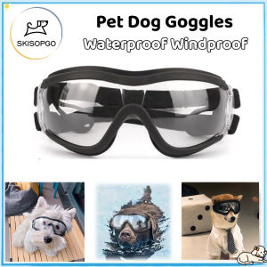SKISOPGO Transparent Color Pet Dog Goggles Waterproof Windproof Sunscreen UV Resistant Large Dog Glasses