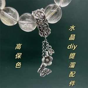 Crystal DIY Ornament Tibetan Retro Style Pansy Bell Bracelet Spacer Beads Bracelet Accessories