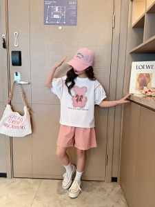 setelan anak perempuan baju anak perempuan terbaru motif panda 1-5 Tahun
