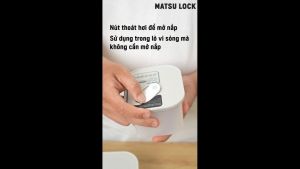 Hộp thực phẩm kháng khuẩn Matsu Lock (500 1100 2400ml) nhựa PP gioăng silicone cao cấp không chứa BPA kháng khuẩn an toàn cho sức khỏe