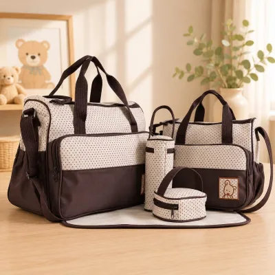 Multifunction Tote Baby Shoulder Mummy Bag Diaper Bags 5 in 1/4 in 1
