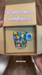 Ly Sứ Espresso Nghệ Thuật Goebel dung tích 80ml – Bộ Ly & Dĩa Họa Tiết Pop Art Cao Cấp - VTạp Hoá Vy An