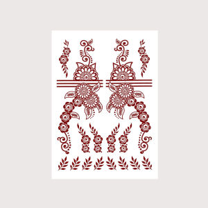 1pc Henna Tattoo for Women Waterproof Flower Temporary Tattoos for Festival Wedding Party Body Decor Henna Fake Tattoo Sticker