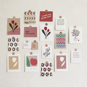 โมเดิร์น Minimalist ดอกทิวลิปดอกไม้รูปลอกผนัง สไตล์เกาหลี ห้องนอนหอพักตกแต่งสติกเกอร์พื้นหลังการถ่ายภาพ