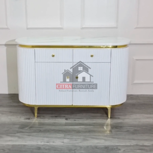 Crendenza 120 cm Duco Gold Nordic Style Finland Series | Kabinet TV Classic