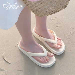 Thin Strip Womens Sandals Soft Sole Anti-Slip Beach Shoes Pure Color Versatile Slip-On Flats for Youth