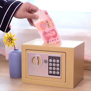 Digital SafeCurrency Jewelry Storage Box Digital Wall Security Keyboard Lock Steel Coin Storage Security Safe Can Be Unlocked With A Key Or Password