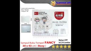 Sampul Buku STIKER Ukuran Boxy - B5 Bahan CPP Film Anti Gores isi 10 Self Adhesive 30 x 43 cm - Sampul Tempel Buku Campus 36 - 50 Besar