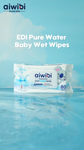 [Bundle of 3] Aiwibi Premium Water Wipes - Baby Wet Wipe (80 Wipes x 3 Packs)