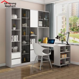 QIANGXIANG | Foldable Mobile Bookcase Desk Modern Minimalist