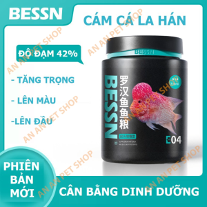 Cám cá La Hán - Thức ăn BESSN Flower Horn - 260 Gram - Tăng trọng Tăng đầu Lên màu cho cá