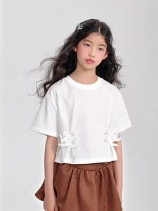 LOVESASAKIDS | Girls Satin Bow Ruffle Puff Skirt