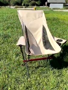 Ghế Cắm Trại Chất Lượng Cao Ghế Gấp Gọn Dã Ngoại Câu Cá Khung Hợp Kim Nhôm Ghế Du Lịch Có Tựa Lưng Thoải Mái