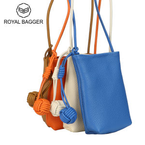 Royal Bagger Mini Crossbody Bags for Women Genuine Leather Mobile Phone Bag Luxury Shoulder Coin Purse 1613