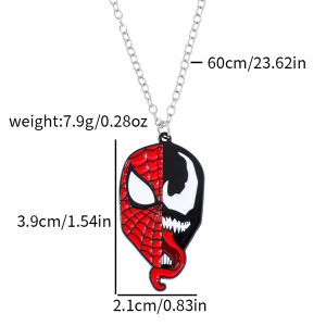 Bandai | Mặt Dây Chuyền Siêu Anh Hùng Venom & Spiderman Dành Cho Bé Trai Và Nam Giới Phụ Kiện Cosplay ACG Sáng Tạo Chất Liệu Kim Loại.