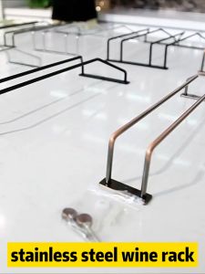 27/34/55CM Stainless Steel rack wine rack wall mounted storage shelves organizer wine glass holder Fashion Hanging Upside Down Easy Installation hanging goblet wine holder for Home，Bar，KTV，Restaurant