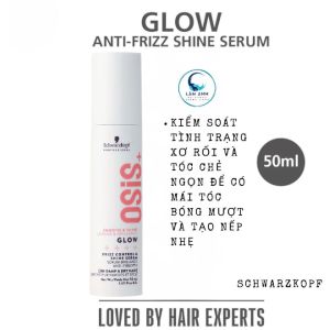 Kem Tạo Lọn Schwarzkopf Glow Anti-Frizz Shine Serum Giữ Nếp Nhẹ Bóng Mượt Và Phục Hồi Tóc Sơ Khô 50ml