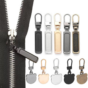 แถบซิปตัวเปลี่ยนสากลแบบรูดซิปถอดได้5ชิ้นตัวเลื่อนชุดซ่อมสำหรับอุปกรณ์เย็บผ้า DIY เสื้อผ้ากระเป๋าเดินทาง