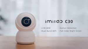 IMILAB C30 2.5K WiFi 5GHz and 2.4GHz Home Security Camera Indoor 360° WiFi CCTV IP Camera for Pet/Nanny/Baby Monitor 4MP F1.4 with Motion Detection Night Vision 2-Way Audio Cloud/SD Card