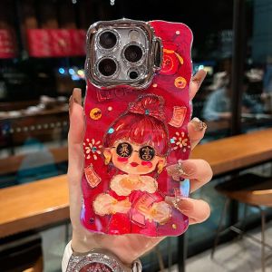 Fashionable Invisible Stand Phone Case for Apple Series iPhone 16 Full Cover Sparkling Lens Film Popular Internet Protection Cover