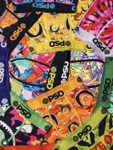 American Style Fitness Basketball Cartoon Ice Silk Quick Dry Mens Extended Angle Underwear Anti Curling mid Waist Briefs