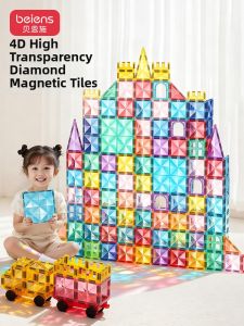 beiens | Educational Magnetic Building Tiles Toys for Boys and Girls