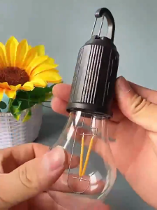 Solar Camping Light Outdoor Waterproof Portable Adjustable Light Bulb LED Rechargeable Light Hiking Lamp Lampu Raya